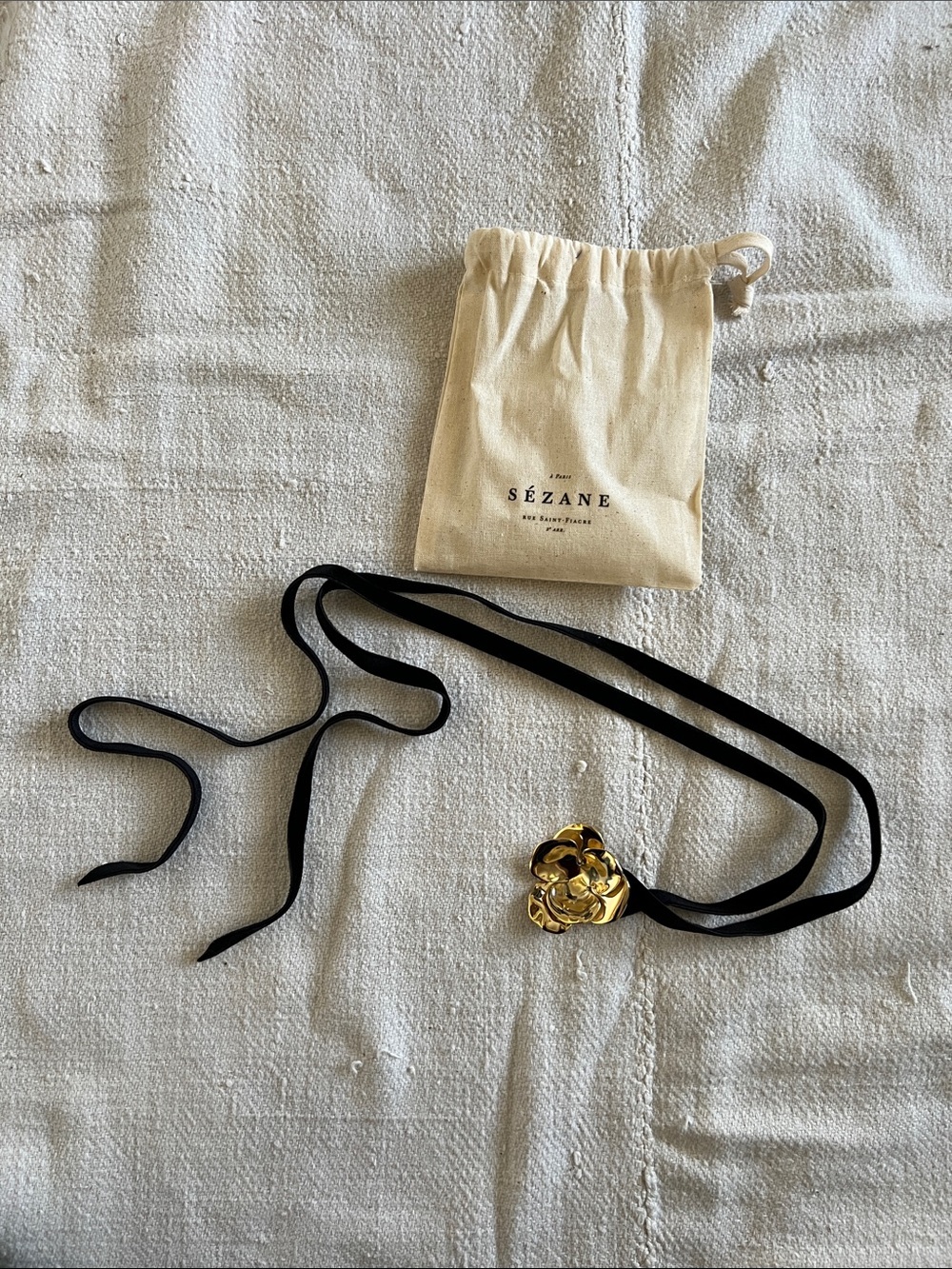 Sezane Capucine Necklace Gold - Pink Creation - Size TU